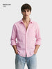Men's Pink Regular Fit Checkered Casual Shirt