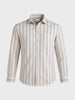 Men's Green Regular Fit Striped Casual Shirt