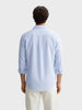 Men's Blue Regular Fit Striped Casual Shirt