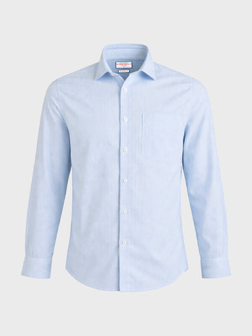 Men's Blue Regular Fit Striped Casual Shirt
