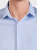Men's Blue Regular Fit Striped Casual Shirt
