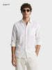 Men's White Slim Fit Solid Casual Shirts