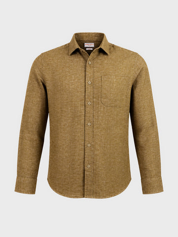 Men's Khaki Slim Fit Solid Casual Shirts
