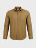 Men's Khaki Slim Fit Solid Casual Shirts