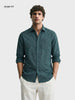 Men's Teal Slim Fit Solid Casual Shirts