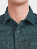 Men's Teal Slim Fit Solid Casual Shirts