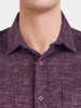 Men's Purple Slim Fit Solid Casual Shirts