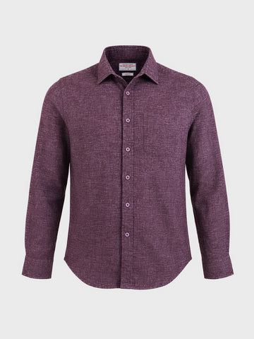 Men's Purple Slim Fit Solid Casual Shirts