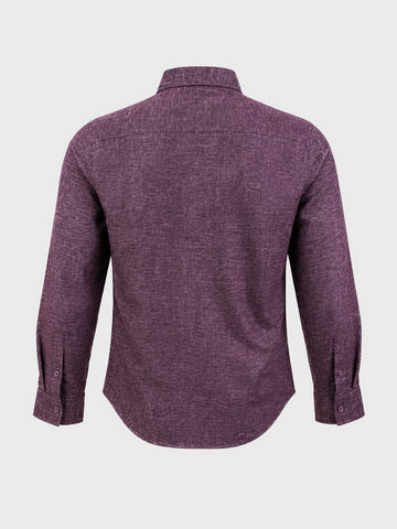 Men's Purple Slim Fit Solid Casual Shirts