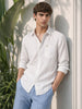 Men's Navy Blue Regular Fit Striped Casual Shirts
