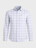 Men's White Slim Fit Checkered Casual Shirt