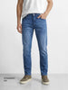 Men's Blue Slim Fit Solid Street Jeans