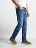 Men's Blue Slim Fit Solid Street Jeans