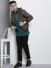 Men's Slim Fit Solid Hooded Puffer Jacket