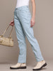 Women's Blue Straight Fit Casual Jeans