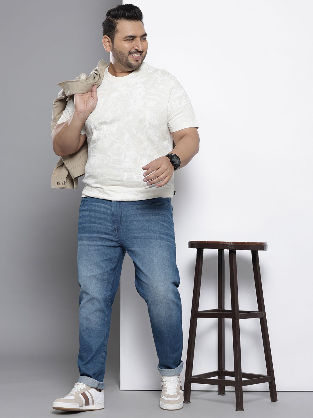 Men's Blue Slim Fit Casual Jeans