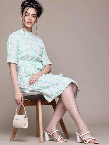 Freehand Women Fitted Textured Bodycon Dress
