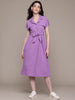 Freehand Women Relaxed Fit Textured Shirt Dress