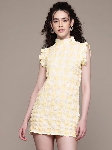 Freehand Women Fitted Textured Bodycon Dress