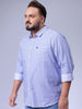 Men's Plus Size Striped Casual Shirt