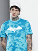 Men's Blue Slim Fit Character Batman Printed Crew Neck T-Shirt