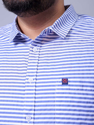 Men's Plus Size Striped Casual Shirt