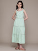 Freehand Women Fit and Flare Textured Maxi Dress