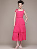 Freehand Women Fit and Flare Textured Maxi Dress