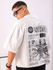 Men's Half Sleeves Boxy Fit White Shirt