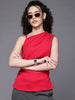 Freehand by The Indian Garage Co Women Fitted Textured One Shoulder Top