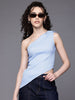 Freehand by The Indian Garage Co Women Fitted Textured One Shoulder Top