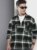 Men's Black Regular Fit Checked Casual Shirt