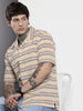 Men's Beige Relaxed Fit Printed Resort Wear Shirt