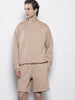 Men's Beige Self Design Relaxed Fit Coordinates