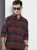 Men's Red Regular Fit Checked Casual Shirt