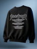 Men's Black Relaxed Fit Graphic Printed Casual Sweatshirt