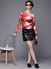 Freehand by The Indian Garage Co Women Fitted Paint Splash Party Gathered Top