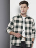 Men's Green Slim Fit Checked Casual Shirt