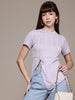 Freehand by The Indian Garage Co Women Regular Fit  Textured Knotted Top