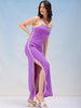 Shop Women's Solid Fitted Maxi Slit Dress Online.