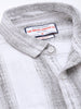 Men's White Slim Fit Striped Casual Shirt