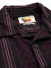 Men's Black Relaxed Fit Striped Resort Wear Shirt