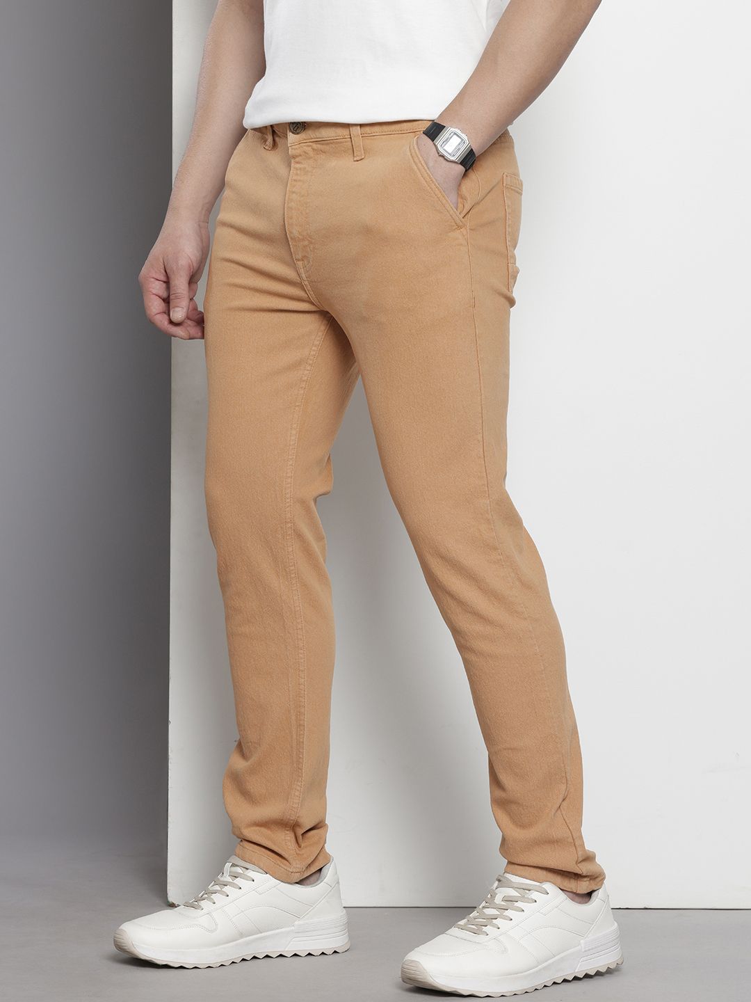 Men's Brown Slim Fit Casual Jeans