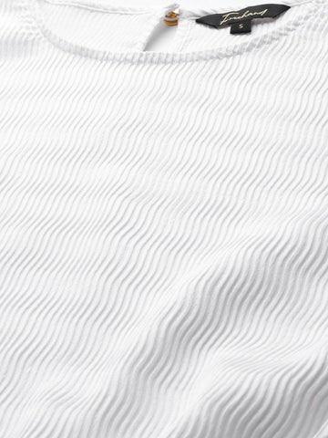 Freehand by The Indian Garage Co Women Regular Fit  Textured Knotted Top