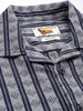 Men's Blue Relaxed Fit Striped Resort Wear Shirt
