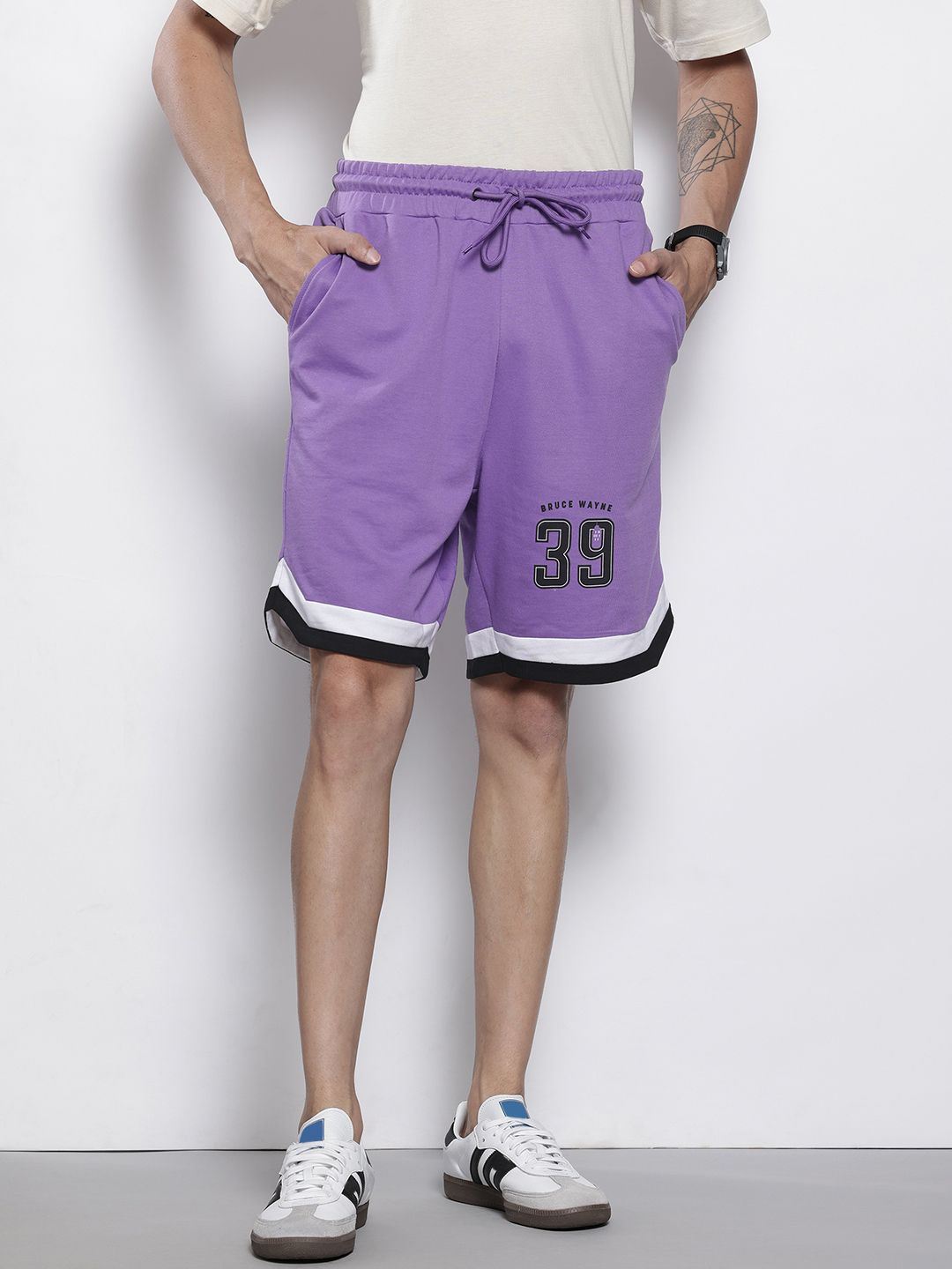 Men's Varsity Print Loose Fit Shorts