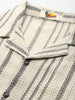 Men's Off White Relaxed Fit Textured Resort Wear Shirt