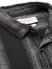 Men's Black Slim Fit Striped Casual Shirt