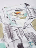 Men's White Relaxed Fit Printed Resort Wear Shirt
