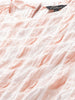 Freehand Peach The Indian Garage Co Women Fitted Textured Regular Top